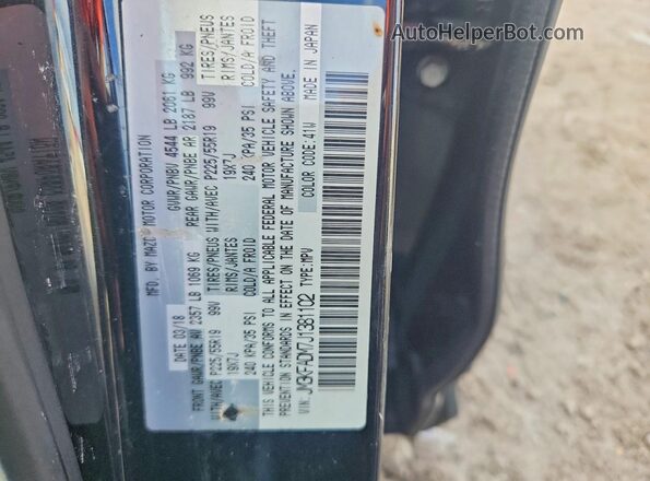 JM3KFADM7J1381102 2018 MAZDA CX-5 Black Widok naklejki z numerem VIN