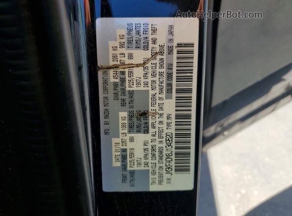 JM3KFADM8J1349520 2018 MAZDA CX-5 Black VIN կոդի պիտակի տեսք
