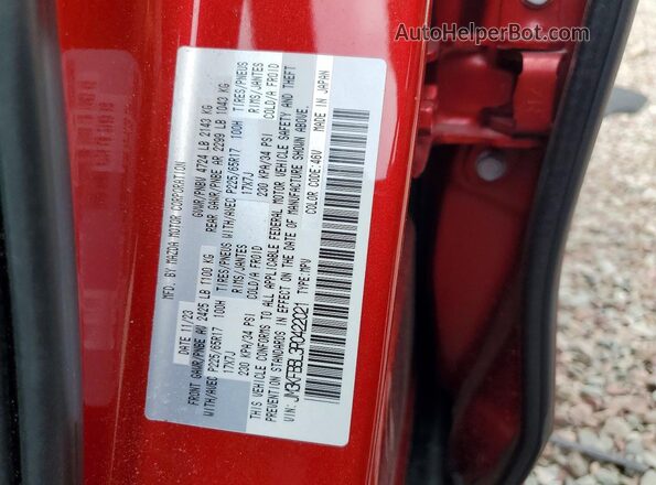 JM3KFBBL3R0422021 2024 MAZDA CX-5 Red VIN կոդի պիտակի տեսք