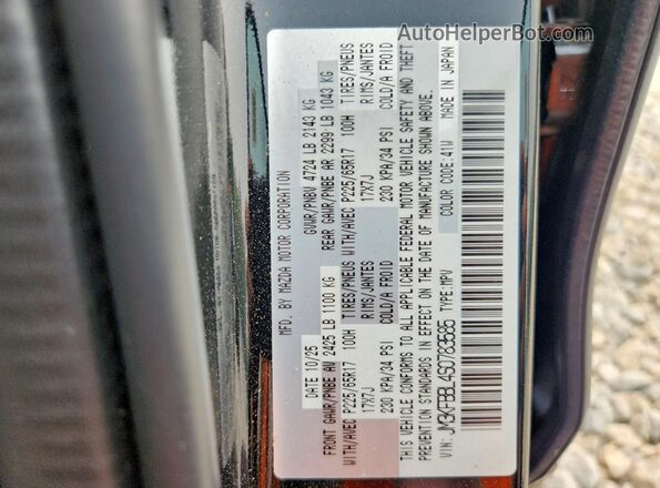 JM3KFBBL4S0783585 2025 MAZDA CX-5 Black VIN կոդի պիտակի տեսք