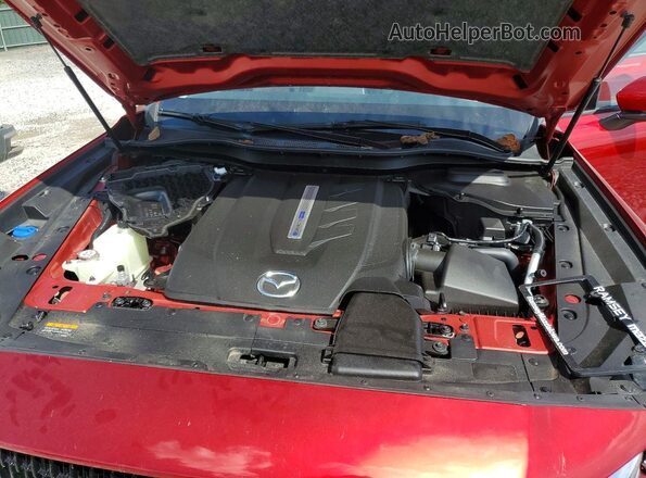 JM3KKBHA5S1242265 2025 MAZDA CX-90 Maroon ძრავის განყოფილების ხედი