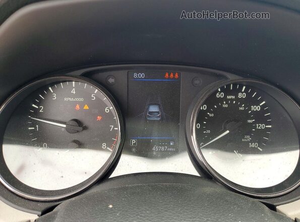JN1BJ1CV0LW252547 2020 NISSAN ROGUE Синий Вид щитка приборов