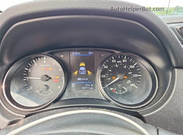 JN1BJ1CW2LW645328 2020 NISSAN ROGUE Gray Вид щитка приладів