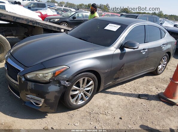 JN1BY1AP2HM740854 2017 INFINITI Q70 Gray Առջևի ձախ երեք քառորդ տեսարան