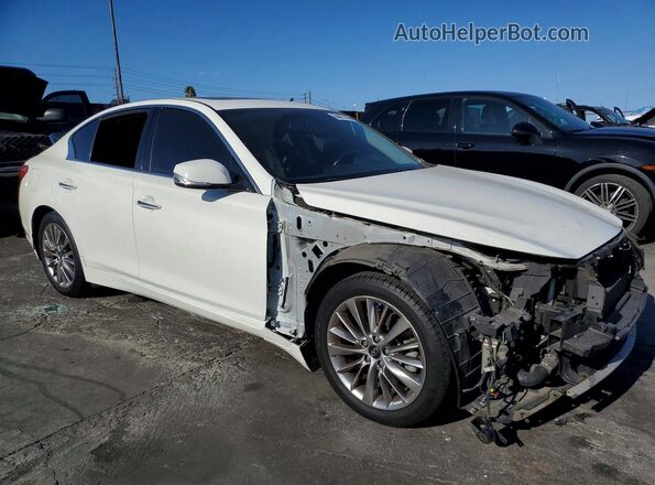 JN1CV7AP0JM241542 2018 INFINITI Q50 White Delantero derecho