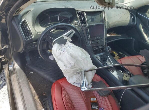 JN1CV7AP3JM240353 2018 INFINITI Q50 Black წინა პანელის ხედი