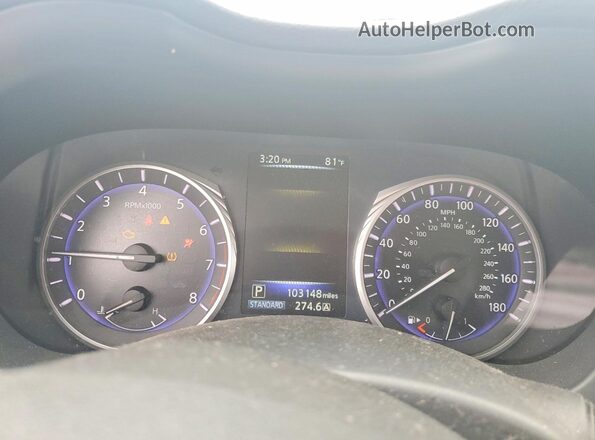 JN1CV7AR8HM681505 2017 INFINITI Q50 White ხელსაწყოთა პანელის ხედი