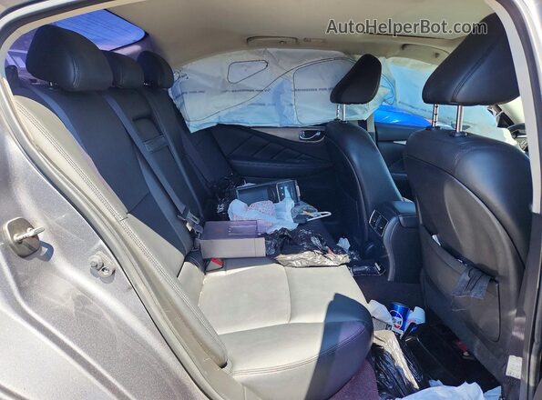JN1EV7AP2GM303136 2016 INFINITI Q50 Gray Widok tylnych siedzeń