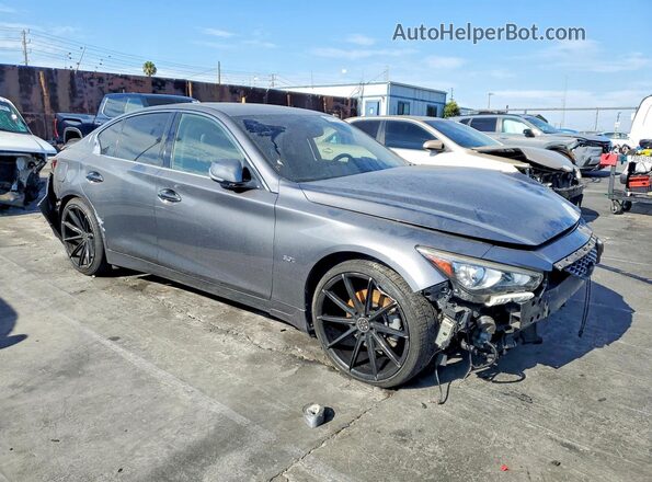 JN1EV7AP2JM366745 2018 INFINITI Q50 Серый Передняя правая четверть