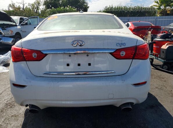 JN1EV7AP5HM742963 2017 INFINITI Q50 White Вид ззаду