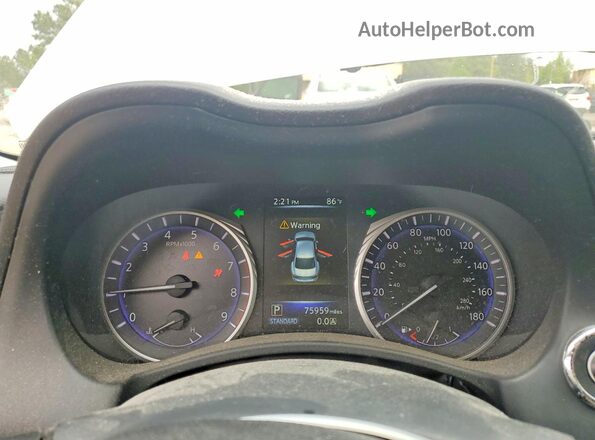 JN1EV7AP8HM739149 2017 INFINITI Q50 White Instrument cluster view