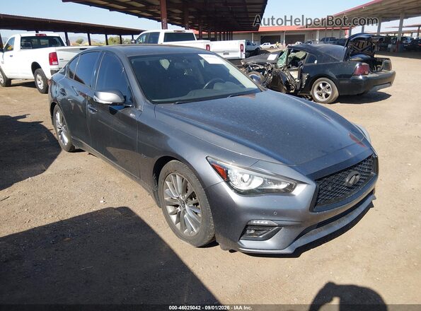 JN1EV7AP8JM358794 2018 INFINITI Q50 Gray Դիմացի տեսք