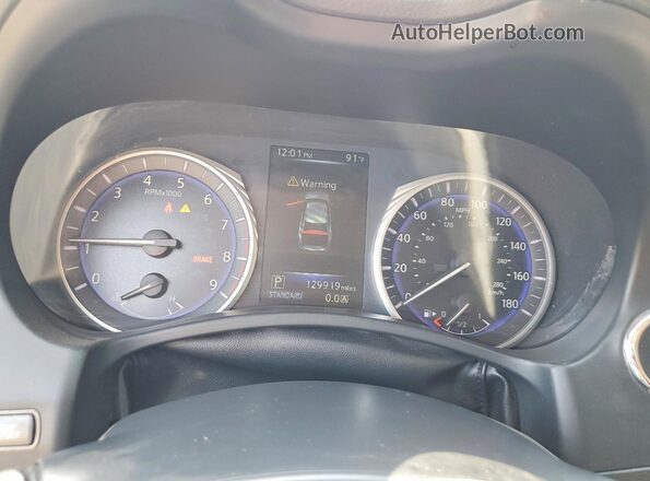 JN1EV7AP9HM744103 2017 INFINITI Q50 White Вид щитка приладів