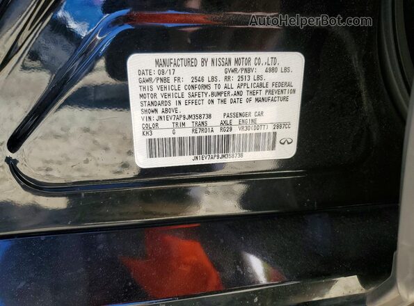 JN1EV7AP9JM358738 2018 INFINITI Q50 Черный Вид подкапотного пространства