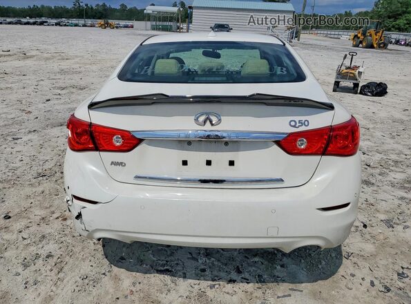 JN1EV7AR1HM835514 2017 INFINITI Q50 White Rear view