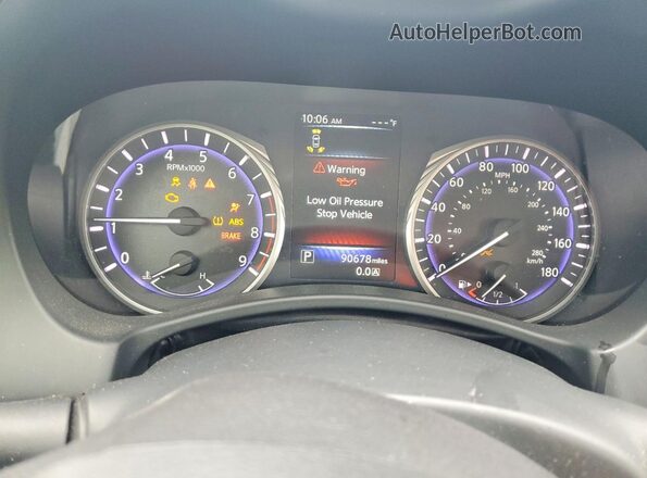 JN1EV7AR1HM835514 2017 INFINITI Q50 White Instrument cluster view