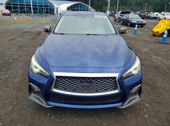 JN1EV7AR1JM432378 2018 INFINITI Q50 Blue წინა ხედი