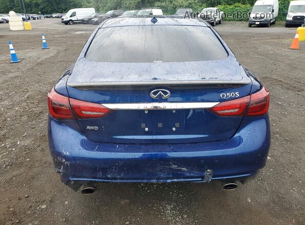 JN1EV7AR1JM432378 2018 INFINITI Q50 Blue უკანა ხედი
