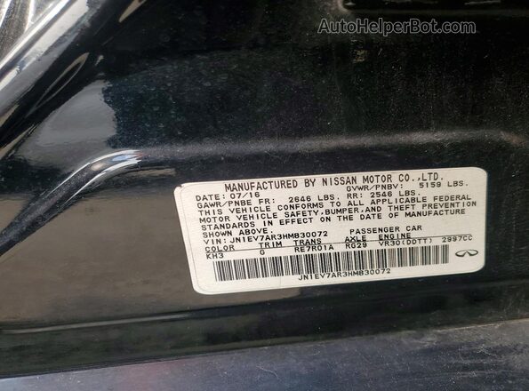 JN1EV7AR3HM830072 2017 INFINITI Q50 Black Շարժիչի բաժամունքի տեսք