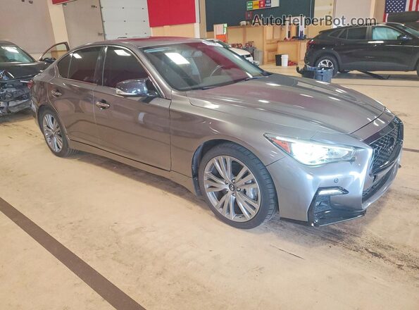 JN1EV7AR6KM558530 2019 INFINITI Q50 Серый Передняя правая четверть