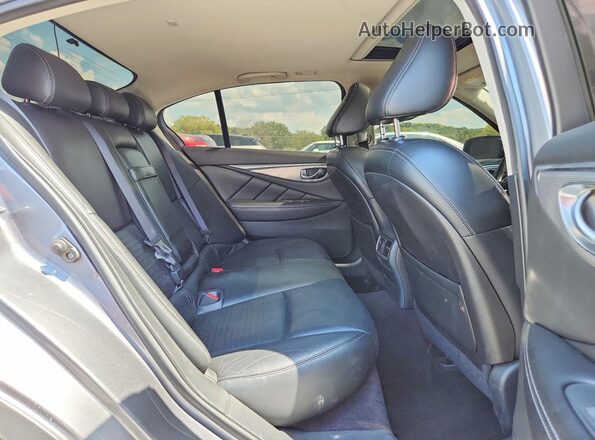 JN1EV7AR7HM830673 2017 INFINITI Q50 Gray Вид задніх сидінь