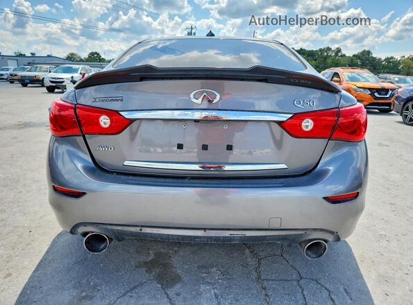 JN1EV7AR7HM830673 2017 INFINITI Q50 Gray Вид ззаду