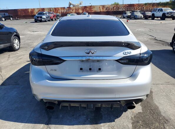 JN1EV7AR8LM255329 2020 INFINITI Q50 Silver Вид ззаду