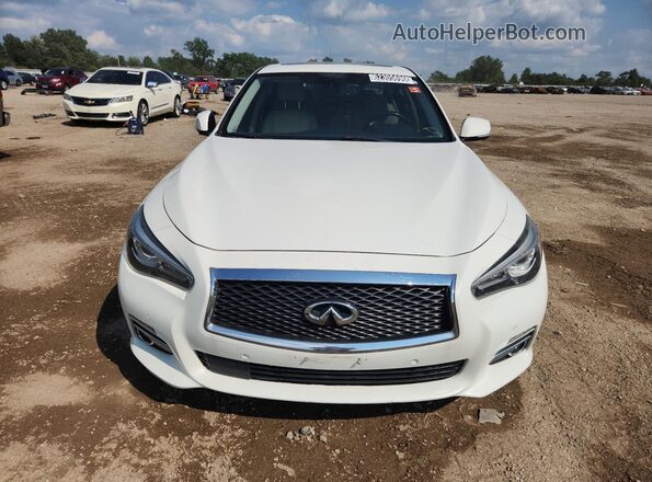 JN1EV7AR9HM832540 2017 INFINITI Q50 White VIN კოდის სტიკერის ხედი