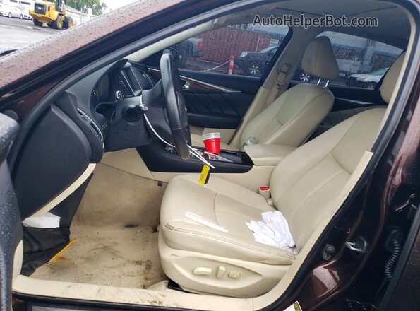 JN1EV7ARXJM432038 2018 INFINITI Q50 Brown Вид салону спереду