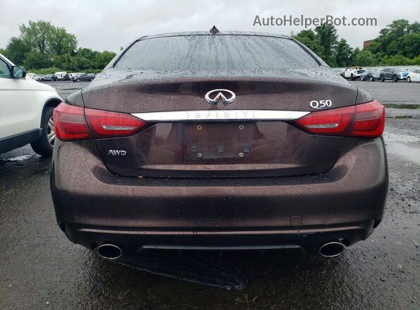 JN1EV7ARXJM432038 2018 INFINITI Q50 Brown Вид ззаду