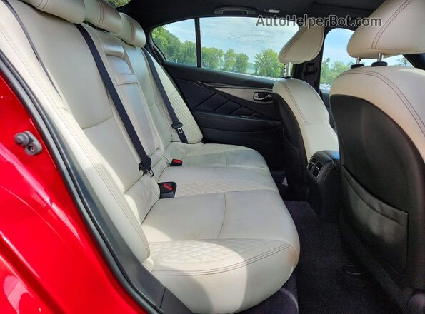 JN1FV7AP4LM630412 2020 INFINITI Q50 Red Rear seats view