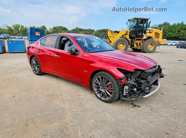 JN1FV7AR6LM660741 2020 INFINITI Q50 Красный Передняя правая четверть