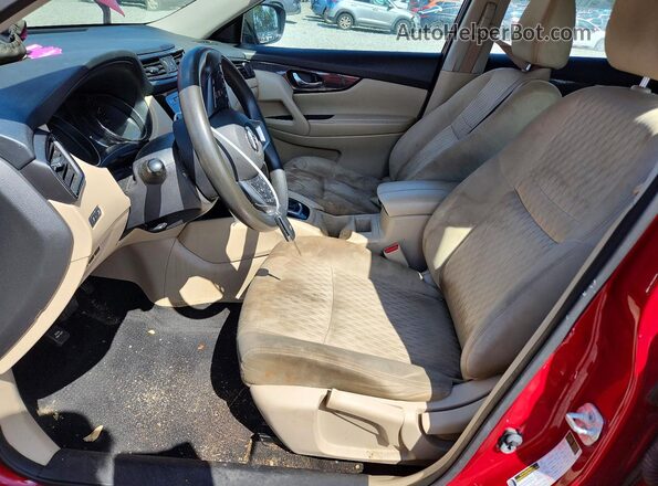 JN8AT2MT2HW385649 2017 NISSAN ROGUE Красный Вид салона спереди