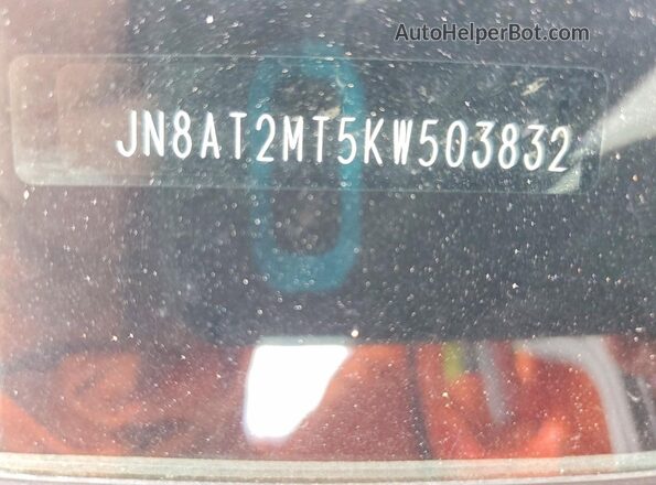 JN8AT2MT5KW503832 2019 NISSAN ROGUE Gray Widok naklejki z numerem VIN