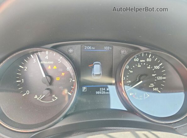 JN8AT2MT9LW033029 2020 NISSAN ROGUE Black Вид щитка приладів