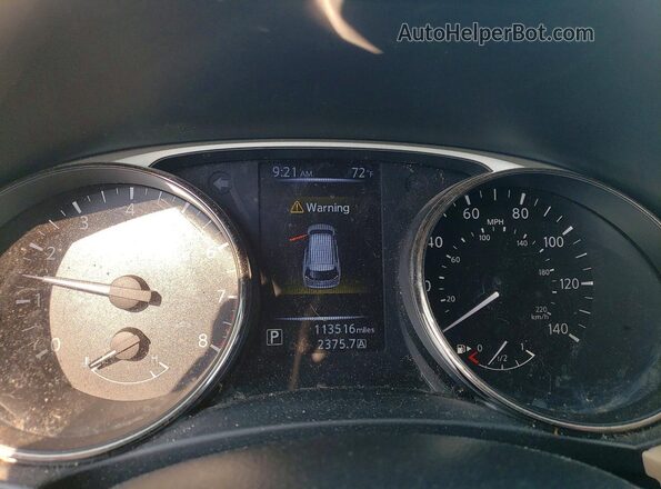 JN8AT2MV7GW149725 2016 NISSAN ROGUE White Вид щитка приладів