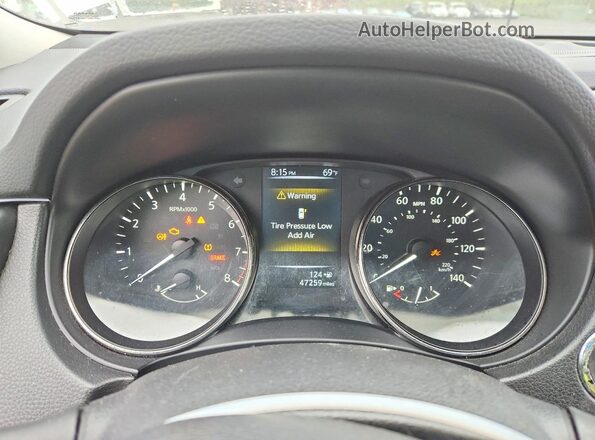 JN8AT2MVXHW282982 2017 NISSAN ROGUE Белый Вид щитка приборов