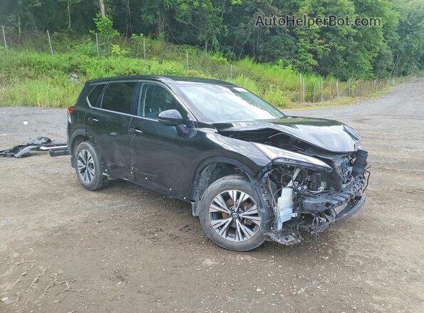 JN8AT3BB8MW218304 2021 NISSAN ROGUE Черный Передняя правая четверть
