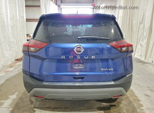 JN8AT3BB9MW237640 2021 NISSAN ROGUE Blue უკანა ხედი