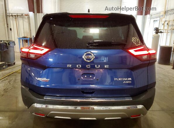 JN8AT3DD1MW320204 2021 NISSAN ROGUE Blue უკანა ხედი