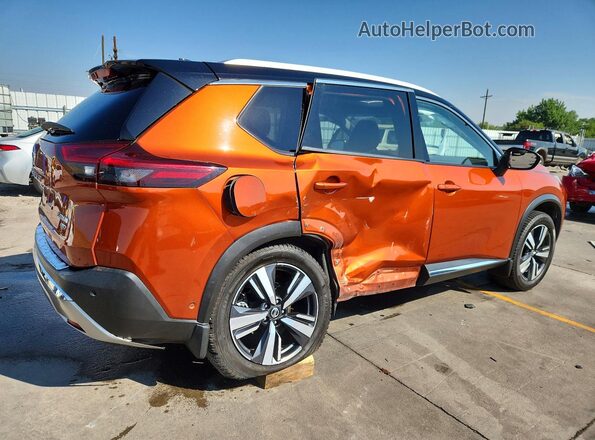 JN8AT3DD2MW314038 2021 NISSAN ROGUE Orange Задня права чверть