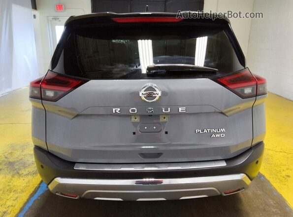 JN8AT3DD6MW314172 2021 NISSAN ROGUE Gray Widok z tyłu