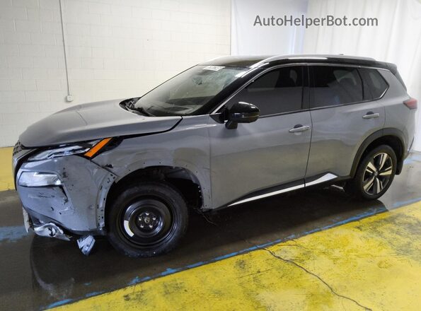 JN8AT3DD6MW314172 2021 NISSAN ROGUE Gray Widok wnętrza 360 stopni