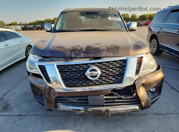JN8AY2ND7L9107930 2020 NISSAN ARMADA Brown Вид спереду