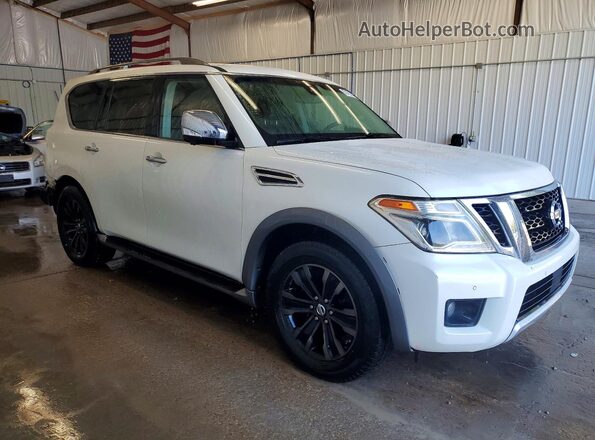 JN8AY2NE1H9700151 2017 NISSAN ARMADA Белый Передняя правая четверть