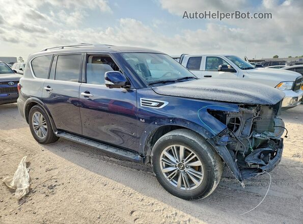 JN8AZ2NF2K9689044 2019 INFINITI QX80 Blue Delantero derecho
