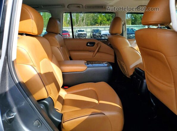 JN8AZ2NF3H9646244 2017 INFINITI QX80 Silver Rear interior view
