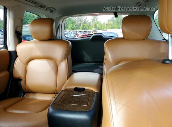 JN8AZ2NF3H9646244 2017 INFINITI QX80 Silver Rear seats view