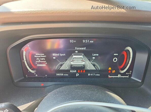 JN8BT3DC6NW121002 2022 NISSAN ROGUE Gray Սարքավորումների վահանակի տեսք