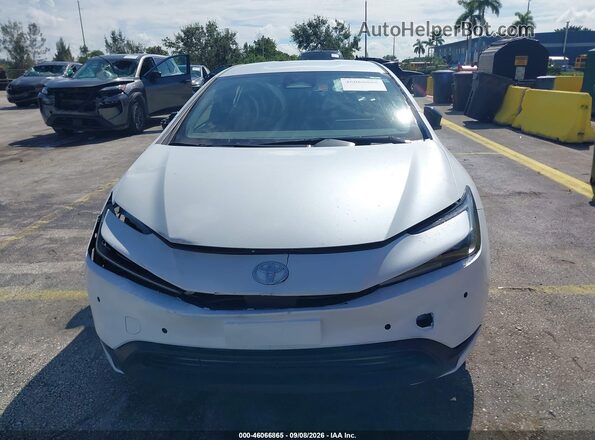 JTDACAAU1R3025259 2024 TOYOTA PRIUS White Vista del cuadro de instrumentos